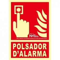 SEÑAL POLSADOR D'ALARMA PVC...