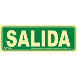 SEÑAL SALIDA PVC 1mm Clase...