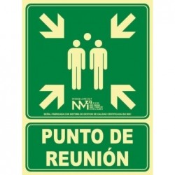 SEÑAL PUNTO DE REUNION PVC...