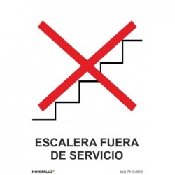 S. PROH. ESCALERA FUERA DE...