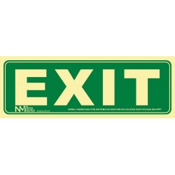 SEÑAL EXIT PVC 0,7mm Clase...