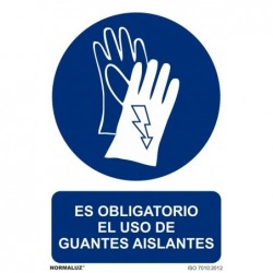 SEÑAL OBLIG USO DE GUANTES...