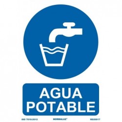 SEÑAL AGUA POTABLE PVC...