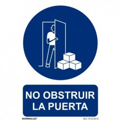 SEÑAL NO OBSTRUIR LA PUERTA...