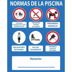 CARTEL NORMAS DE PISCINA...