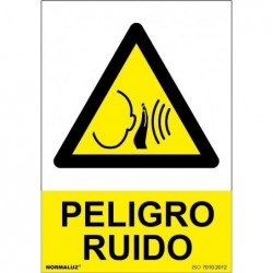 SEÑAL PELIGRO RUIDO PVC...