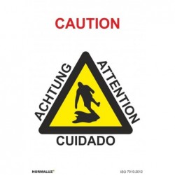 SEÑAL PELIGRO CAUTION PVC...