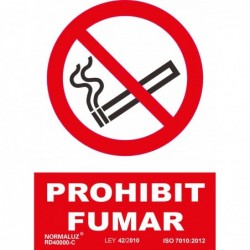 SEÑAL PROHIBIT FUMAR PVC...