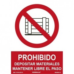 SEÑAL PROHIBIDO DEPOSITAR...