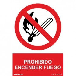 SEÑAL PROHIBIDO ENCENDER...