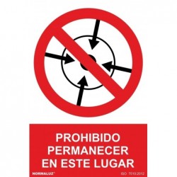 SEÑAL PROHIBIDO PERMANECER...