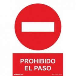 SEÑAL PROHIBIDO EL PASO PVC...