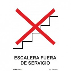 SEÑAL ESCALERA FUERA DE...