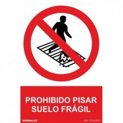 SEÑAL PROHIBIDO PISAR SUELO...