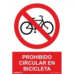 SEÑAL PROHIBIDO BICICLETAS...