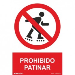 SEÑAL PROHIBIDO PATINAR PVC...