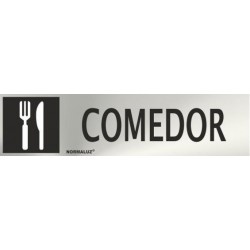 SEÑAL INOX COMEDOR 200X50mm