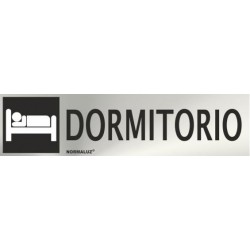 SEÑAL INOX DORMITORIO 200X50mm