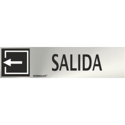 SEÑAL INOX SALIDA 200X50mm