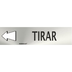 SEÑAL INOX TIRAR 200X50mm