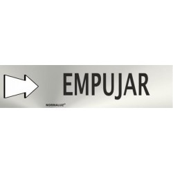 SEÑAL INOX EMPUJAR 200X50mm