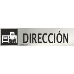 SEÑAL INOX DIRECCION 200X50mm