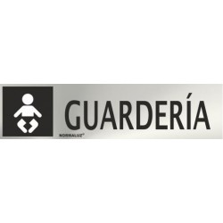 SEÑAL INOX GUARDERIA 200X50mm