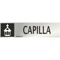 SEÑAL INOX CAPILLA 200X50mm