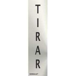 SEÑAL INOX TIRAR 200X50mm