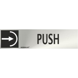 SEÑAL INOX PUSH  200X50mm