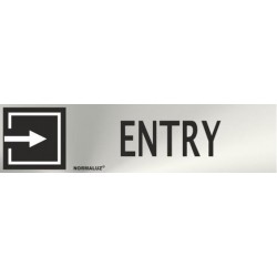 SEÑAL INOX ENTRY 200X50mm