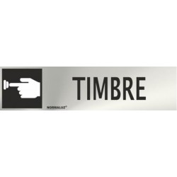 SEÑAL INOX TIMBRE 200X50mm