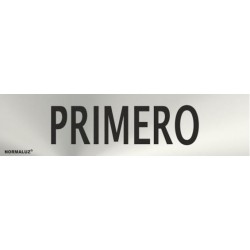 SEÑAL INOX PRIMERO 200X50mm