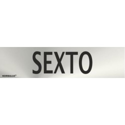 SEÑAL INOX SEXTO 200X50mm