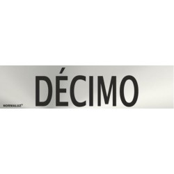 SEÑAL INOX DECIMO 200X50mm