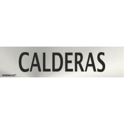 SEÑAL INOX CALDERAS 200X50mm