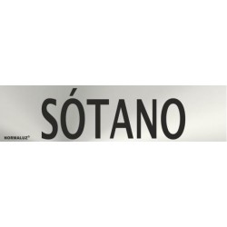 SEÑAL INOX SOTANO 200X50mm