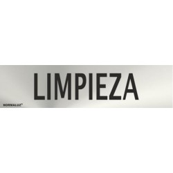 SEÑAL INOX LIMPIEZA 200X50mm