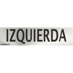 SEÑAL INOX IZQUIERDA 200X50mm