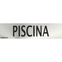 SEÑAL INOX PISCINA 200X50mm