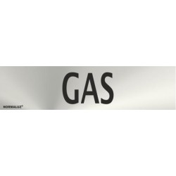 SEÑAL INOX  GAS 200X50mm