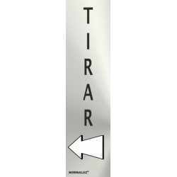 SEÑAL INOX TIRAR 200X50mm